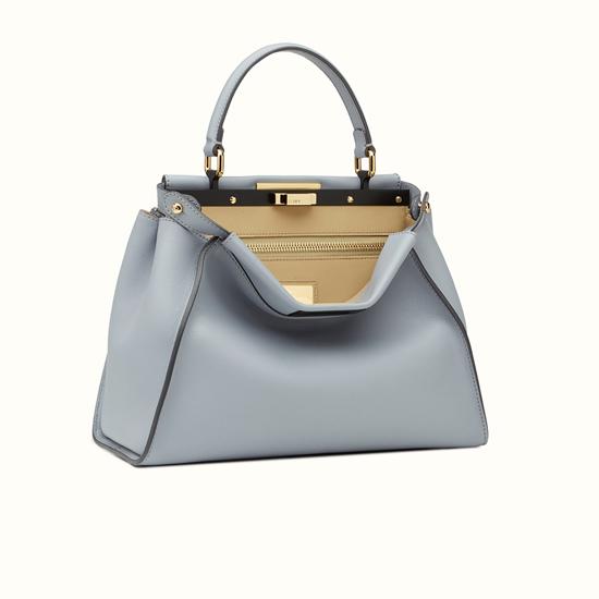 FENDI ピーカブー コピー スレートグレー ハンドバッグ 8BN2903ZNF04QY